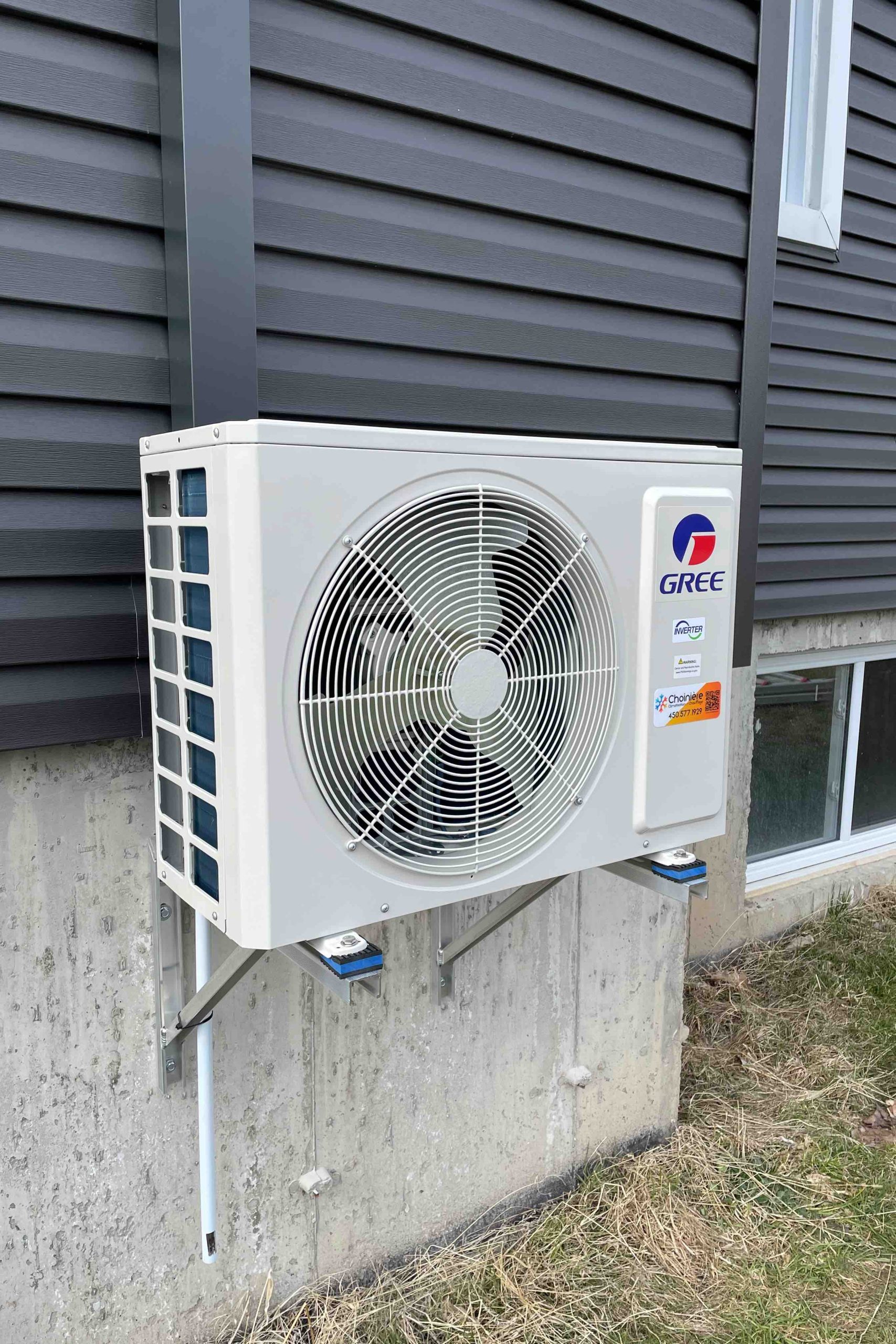 Thermopompe GREE 18 kBTU installée à Roxton Pond